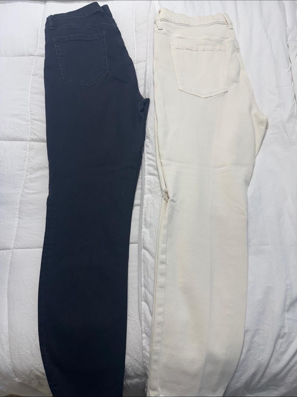 GAP Distressed Ivory/Off-White Jeans